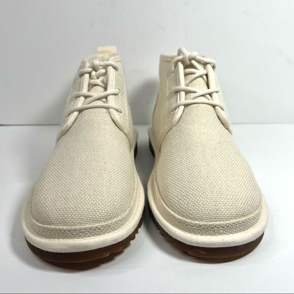 Mens UGG Neumel Natural Lace Up Hemp Canvas Chukka Boots in Natural 9 - Picture 2 of 10